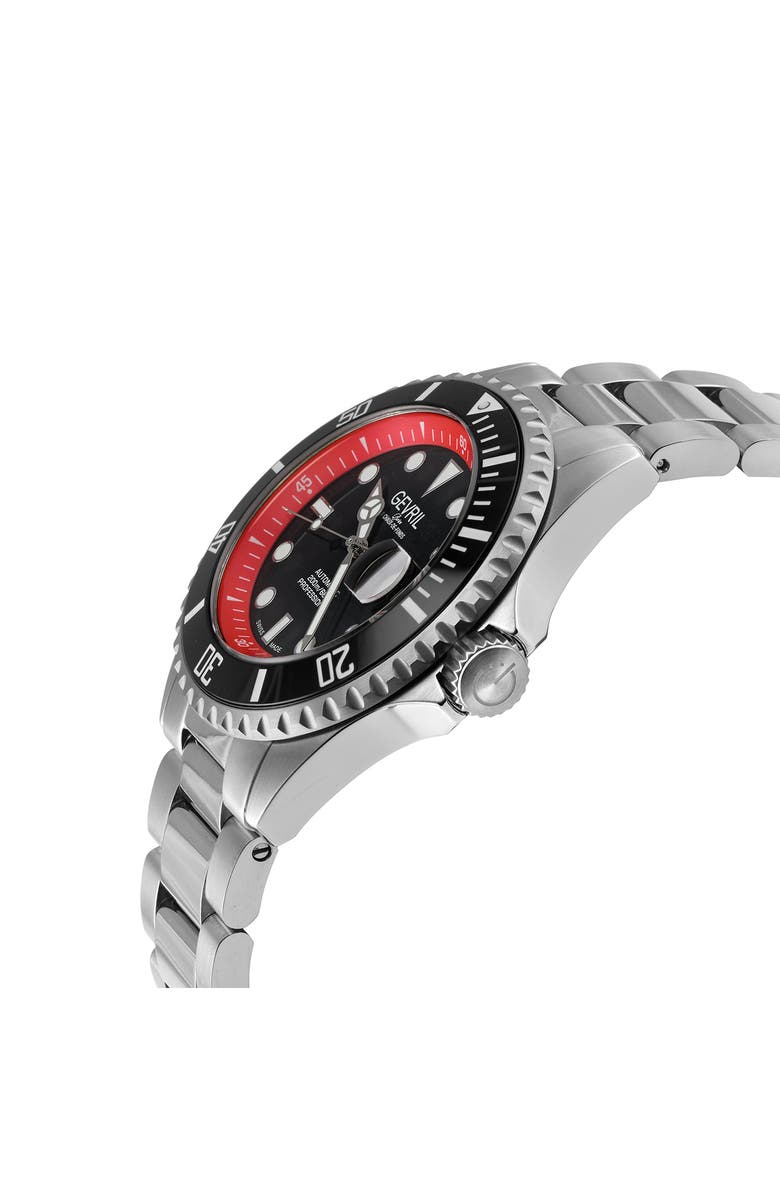 GEVRIL Wall Street Bracelet Strap Automatic Watch, 43mm, Alternate, color, Silver