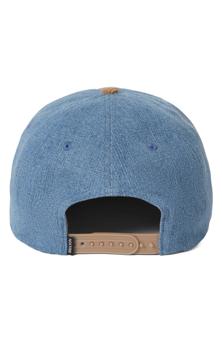 Brixton x Coors Colt Embroidered Mixed Media Baseball Cap, Alternate, color, Washed Denim/ Sand