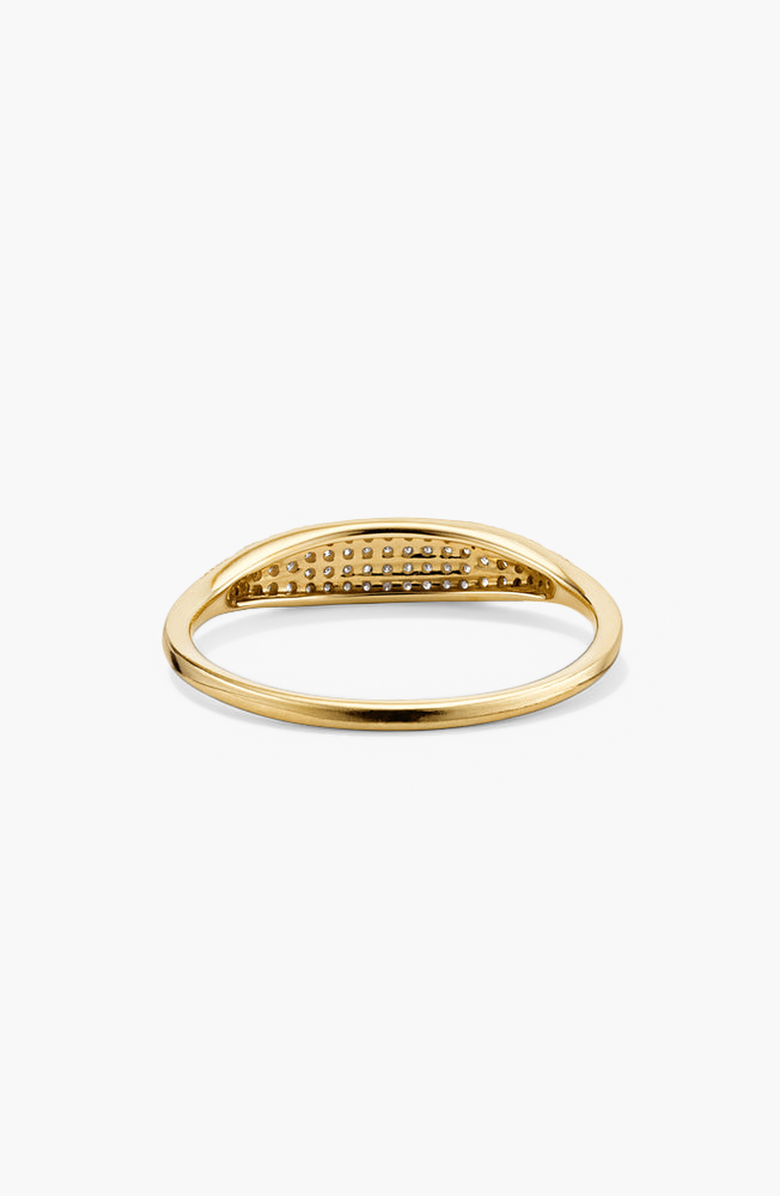 MEJURI Pavé Diamond Slim Signet Ring, Alternate, color, Yellow Gold