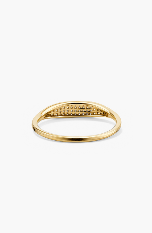 Mejuri Pavé Diamond Slim Signet Ring In Blue