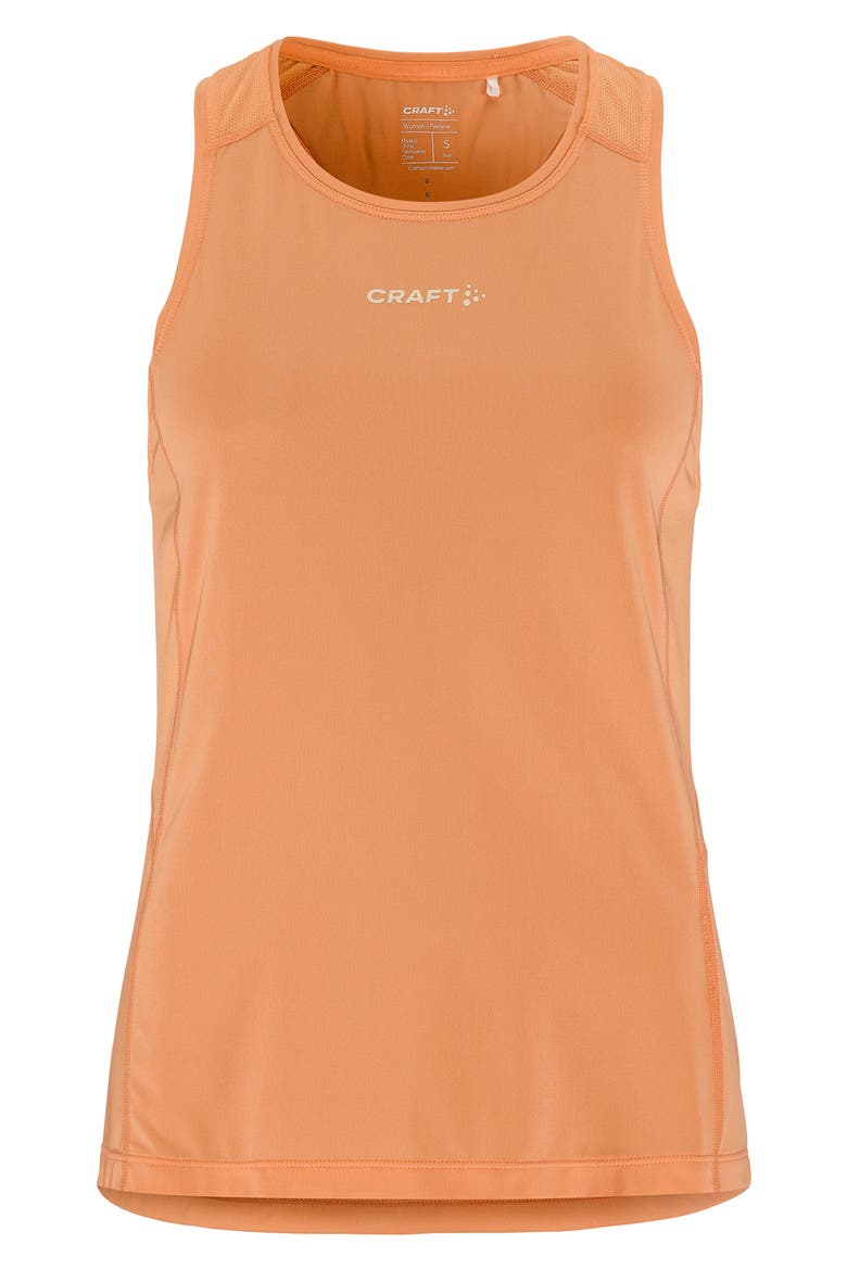 Essence Perforated Jersey Racerback Tank, Main, color, APRICOT