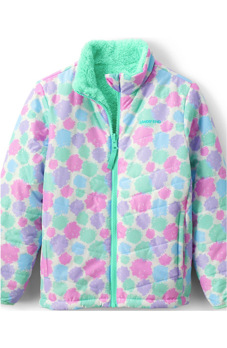 Lands' End Girls Reversible Fleece Puffer Jacket, Main, color, 