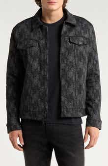 John Varvatos Hallet Jacquard Trucker Jacket