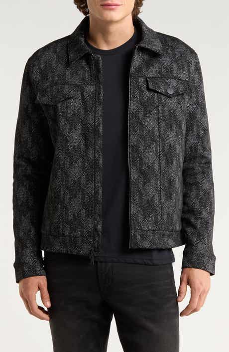 John Varvatos Hallet Jacquard Trucker Jacket