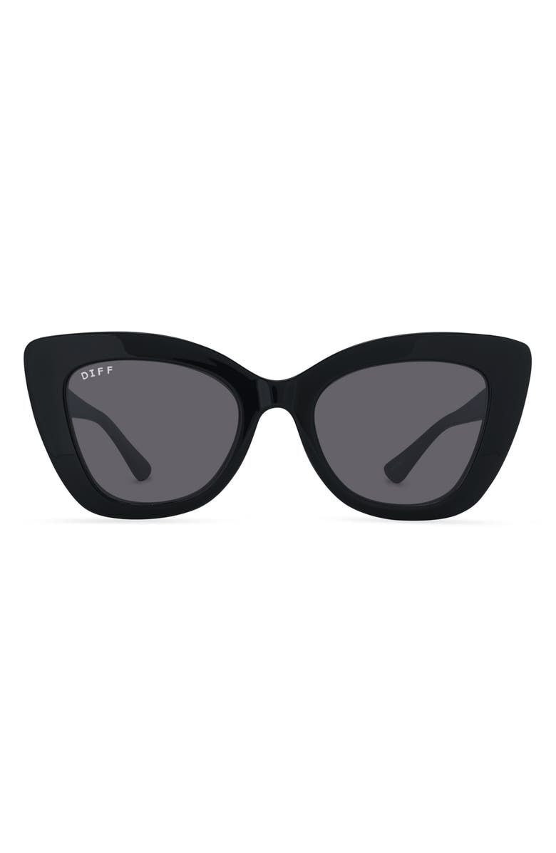 DIFF 52mm Melody Sunglasses, Main, color, Black