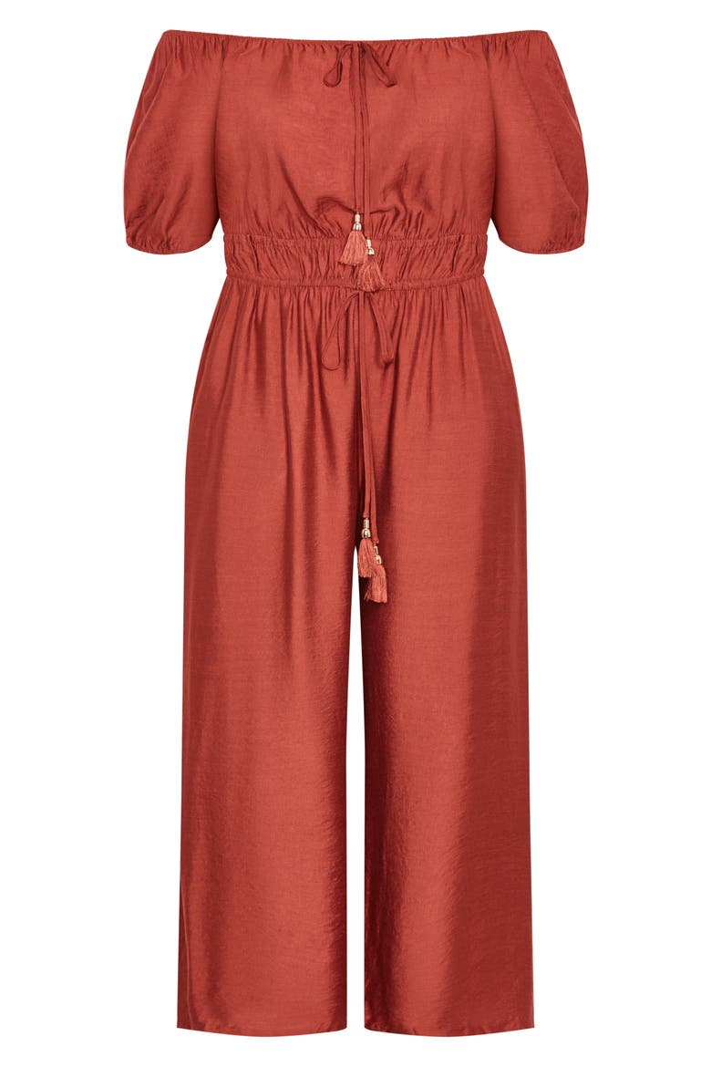 Erica Wide Leg Jumpsuit, Alternate, color, CINNAMON