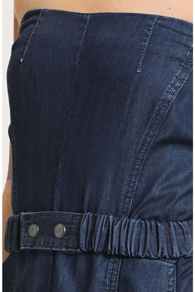 Strapless Denim Dress, Alternate, color, PURE BLUE