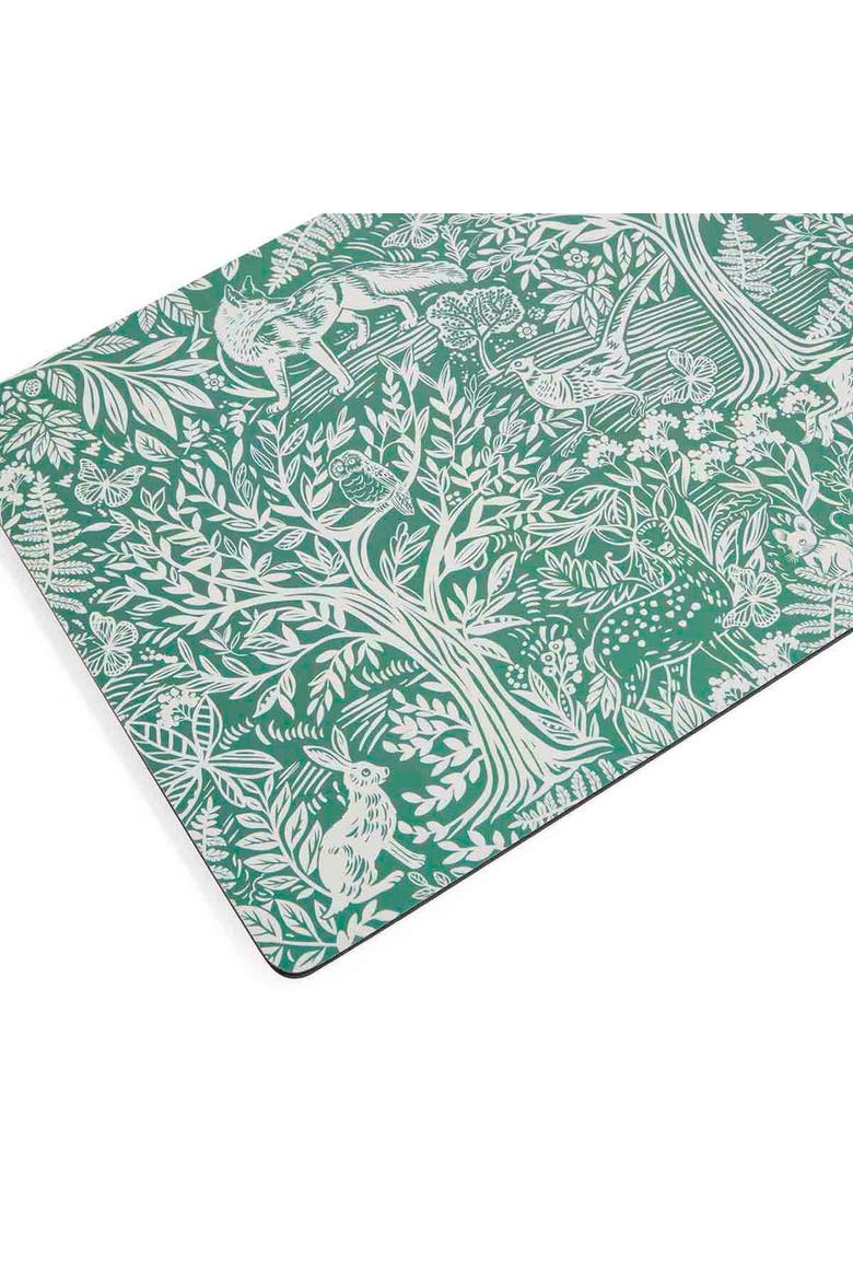 Tapestry Sage Set of 4 Cork Back Placemats, Alternate, color, Sage