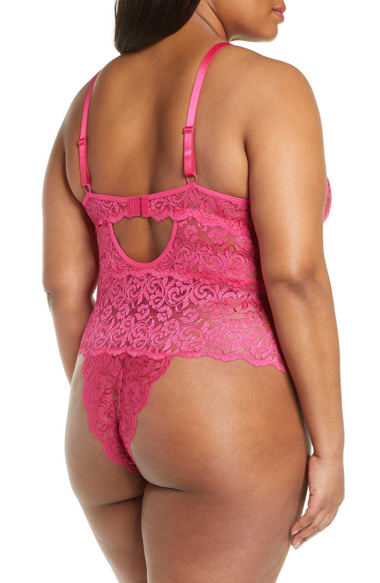 Oh La La Cheri Galloon Lace Teddy, Alternate, color, 