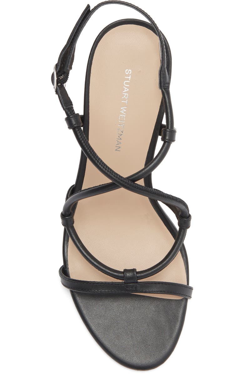 Stuart Weitzman Nilla 75 Block Sandal, Alternate, color, Black