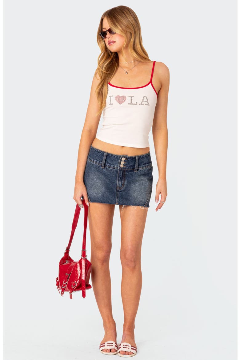 LA Lover Rhinestone Camisole, Alternate, color, WHITE