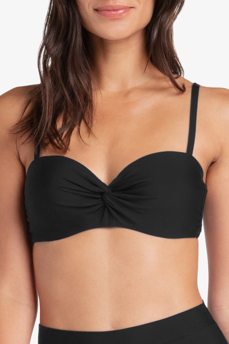 Twist Underwire Bra, Main, color, Black