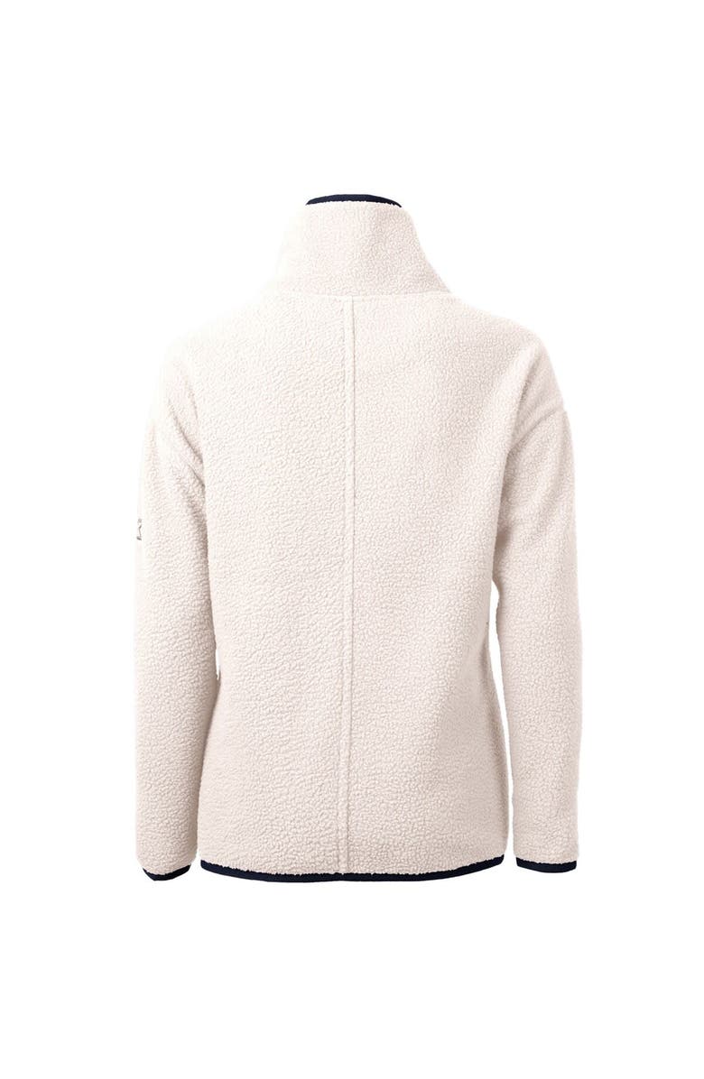 Cutter & Buck Women's Cutter & Buck Cream Houston Texans Americana Cascade Eco Sherpa Fleece Half-Zip Pullover Jacket, Alternate, color,