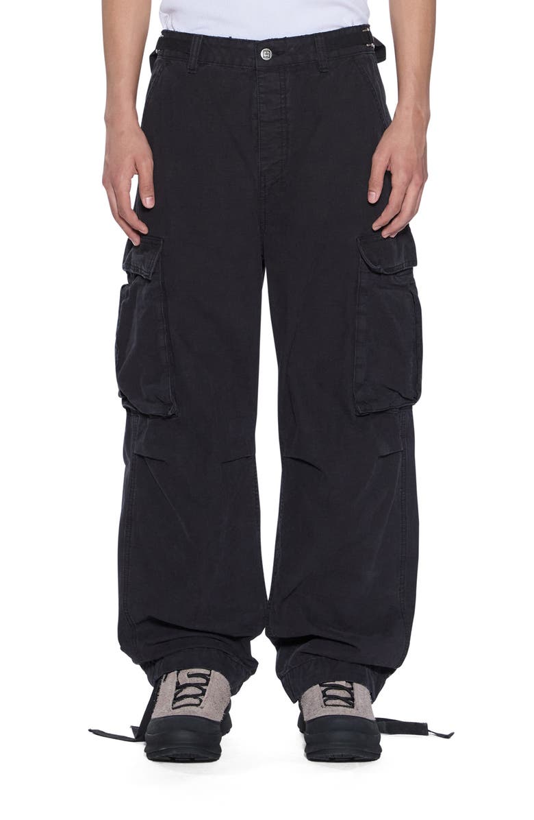 Ksubi Troop Cotton Cargo Pants, Main, color, Black