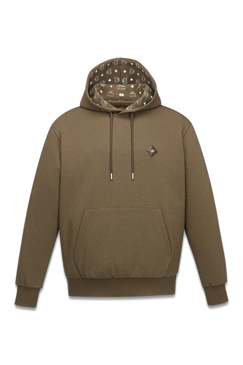 Essential Logo Patch Ponte Hoodie, Main, color, Green