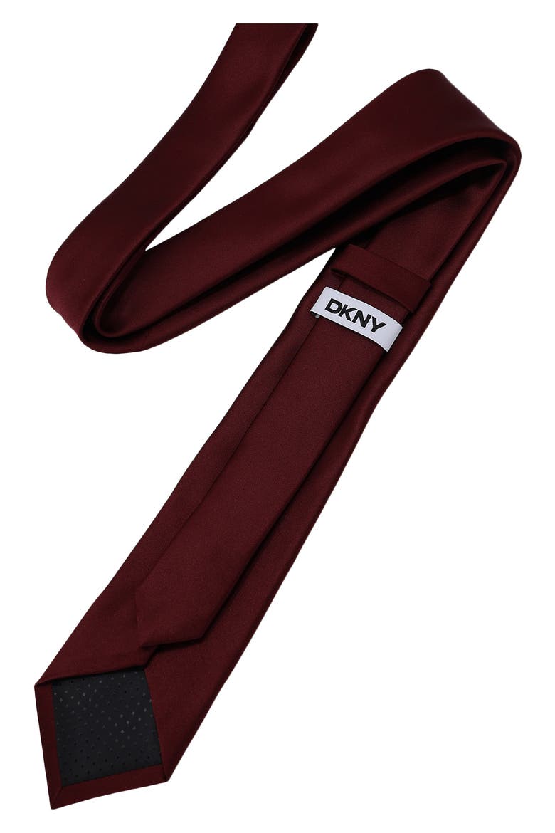 Satin Tie, Alternate, color, BURGUNDY