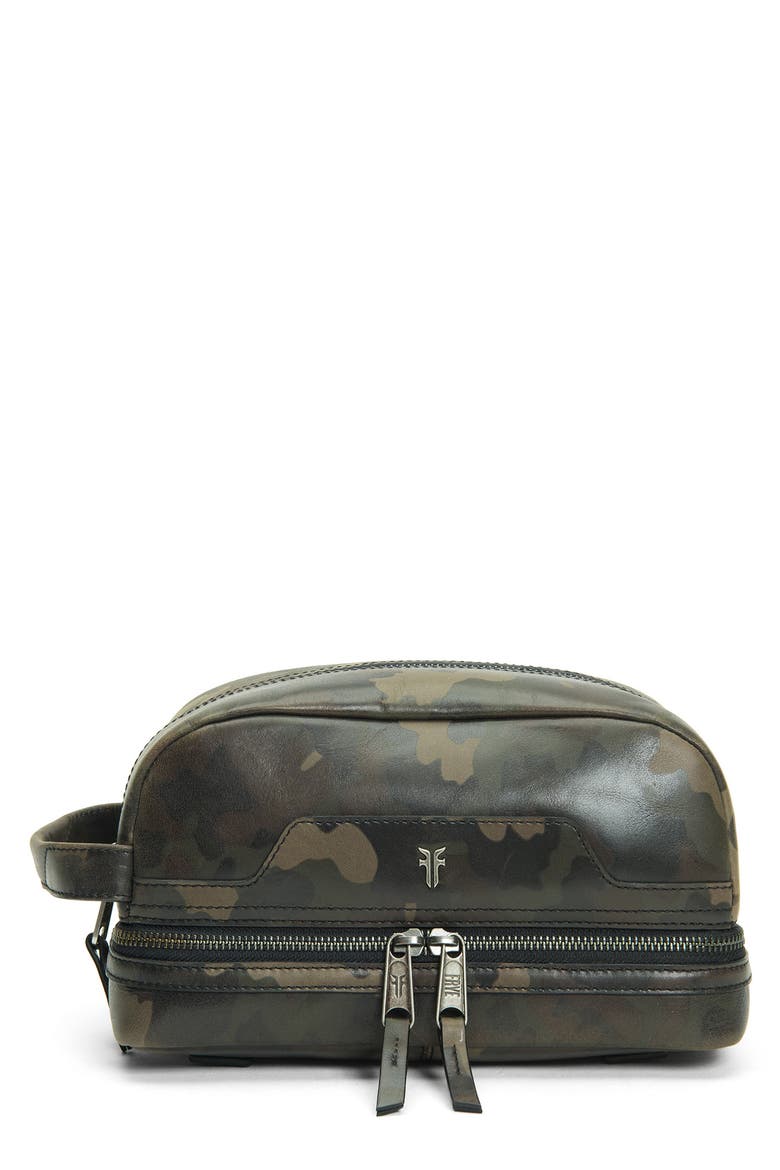 Holden Leather Travel Case, Main, color, DARK CAMO