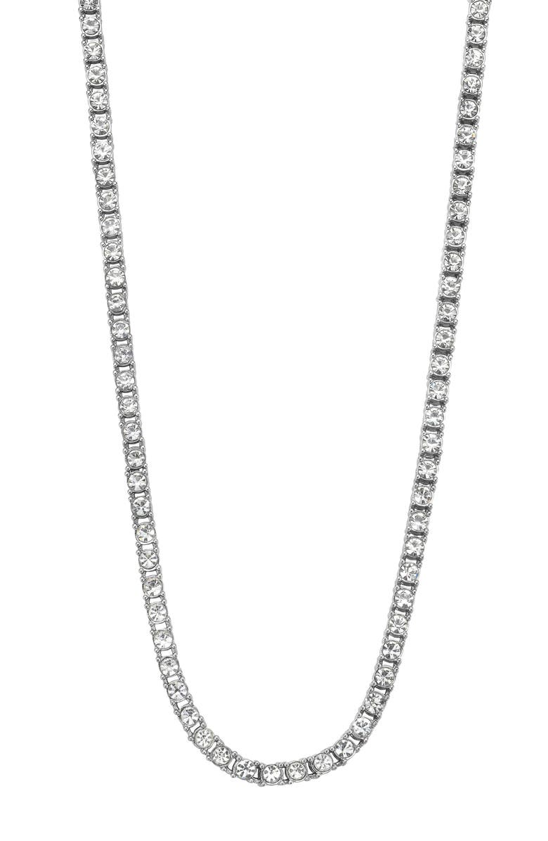 Adornia Men's Cubic Zirconia 5mm Tennis Chain Necklace, Main, color, 