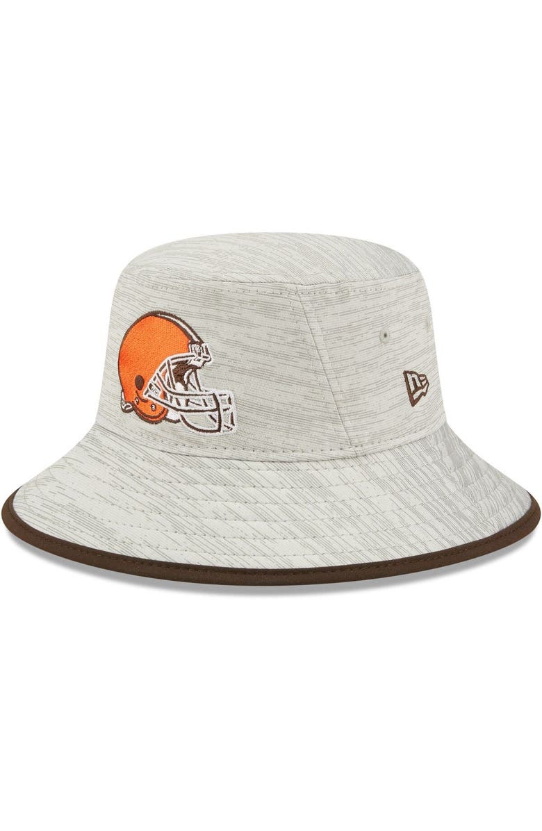 New Era Men's New Era Gray Cleveland Browns Distinct Bucket Hat, Main, color, 