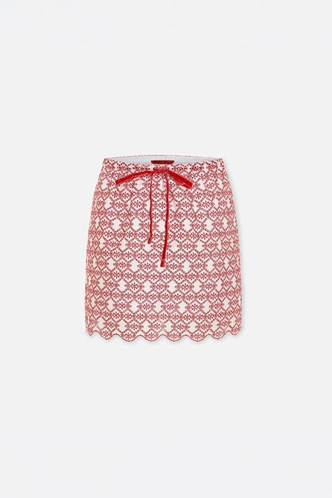 The Broderie Anglaise Edit Mini Skirt With Embroidery