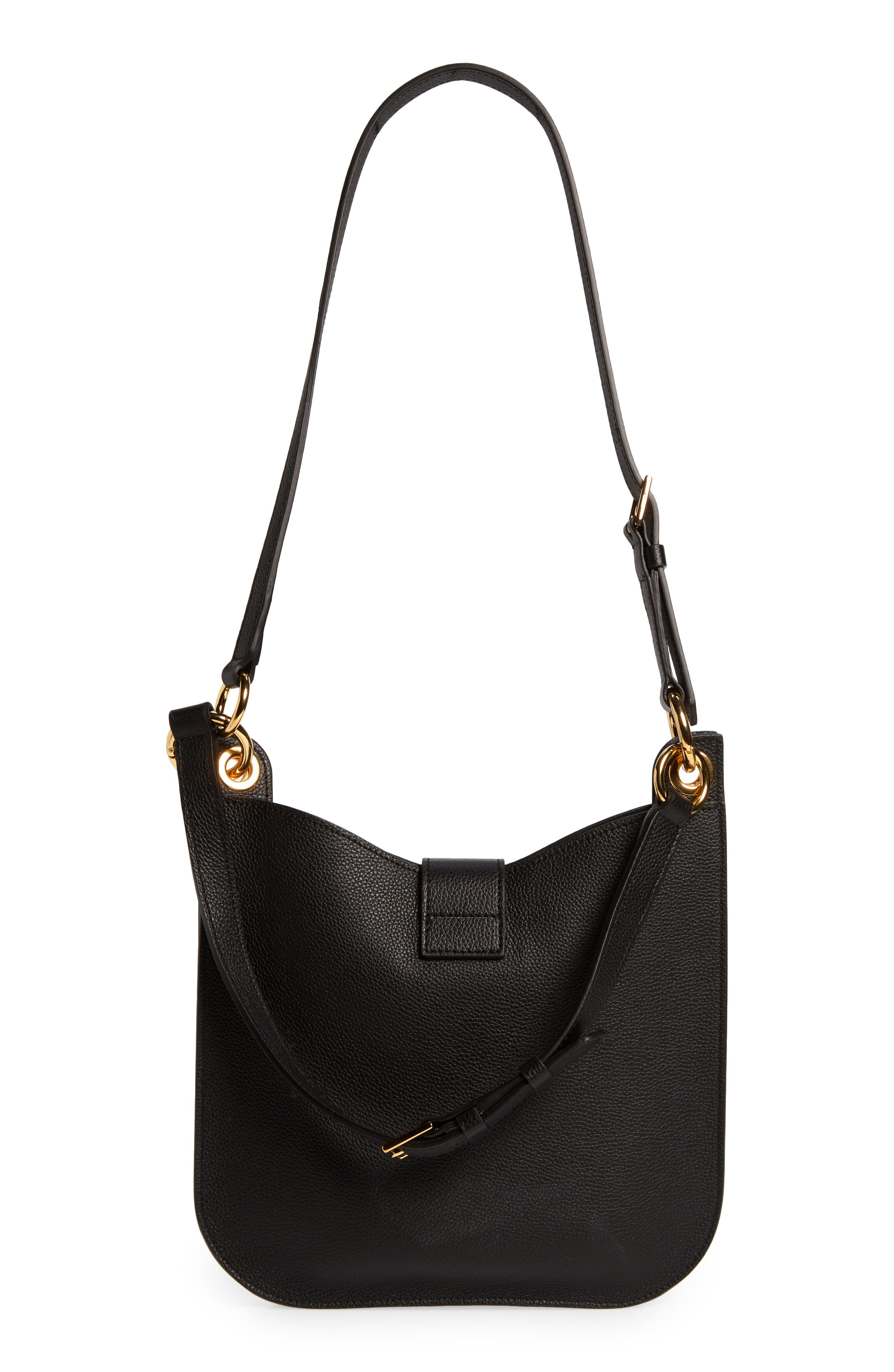 TOM FORD Small Tara Leather Top Handle Bag, Alternate, color, 1N001 Black