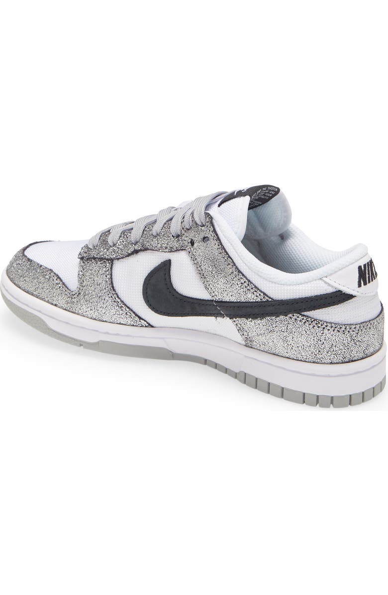 Nike Dunk Low Basketball Sneaker, Alternate, color, Metallic Silver/ Noir/ White