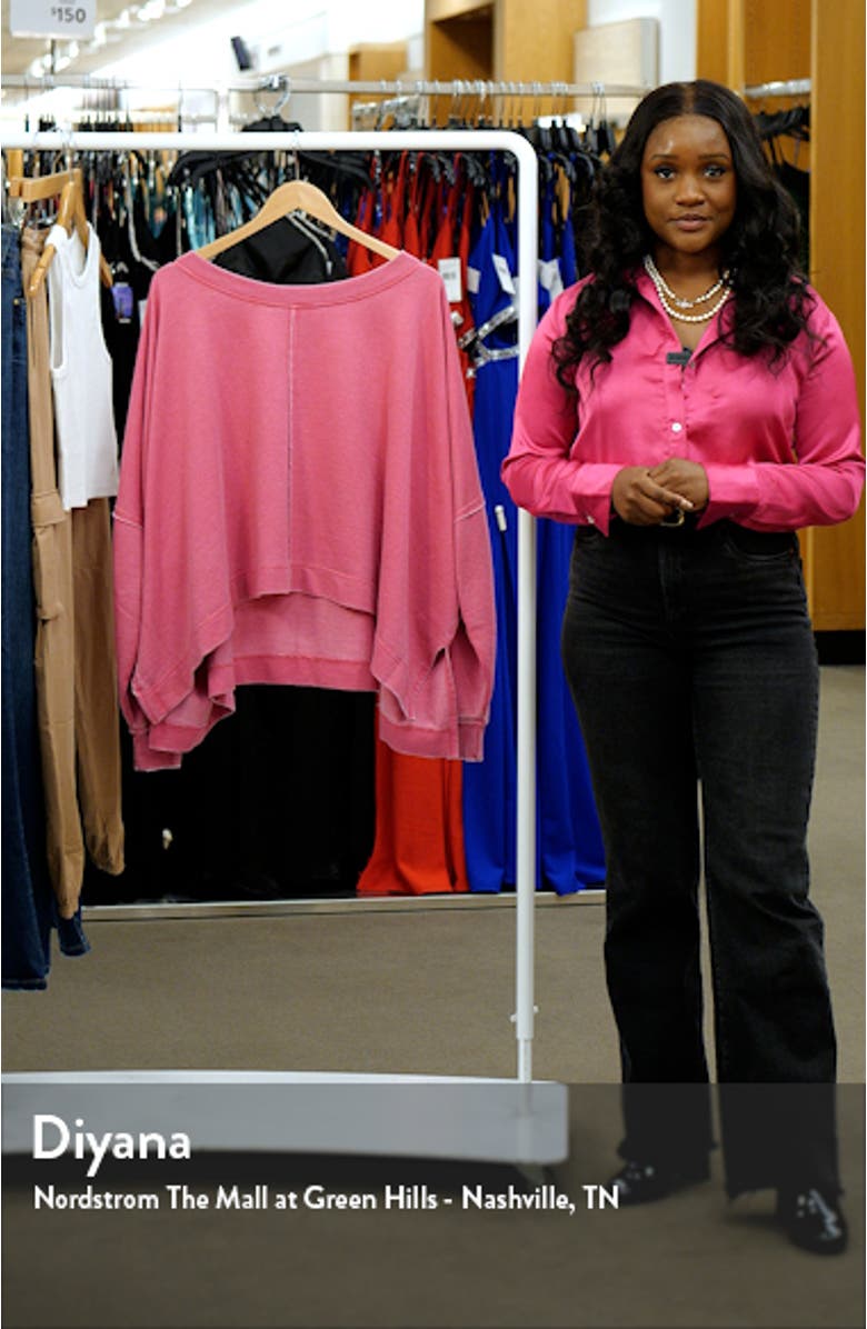 Daisy Oversize Cotton Blend Sweatshirt, sales video thumbnail