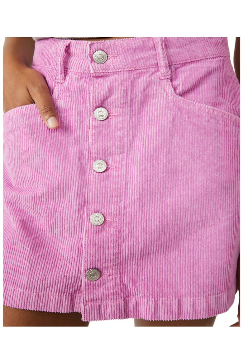 Ray Cotton Corduroy Miniskirt, Alternate, color, PINK FROSTING