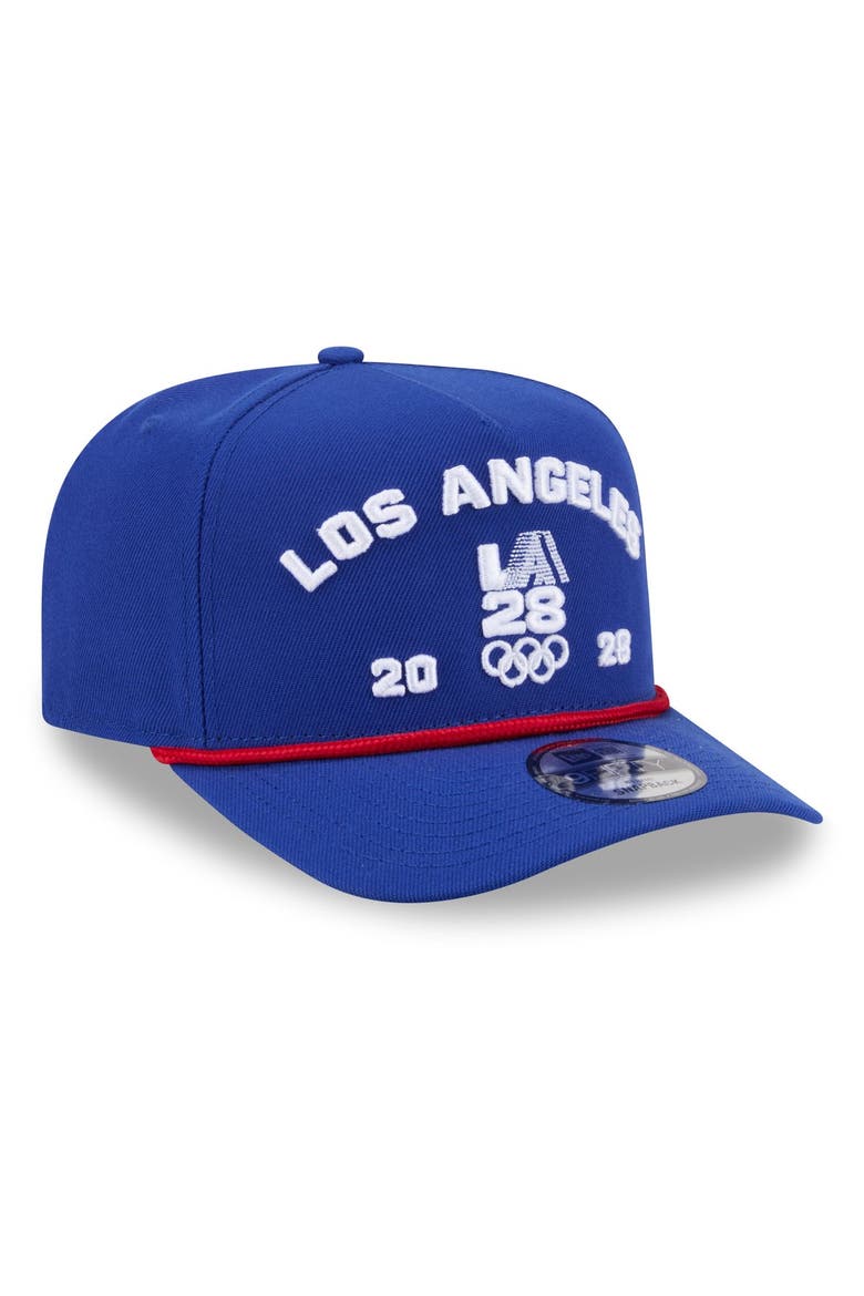 Men's New Era  Royal LA28 Rope A-Frame 9FIFTY Snapback Hat, Alternate, color, Royal