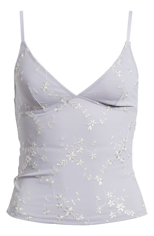 Bdg Urban Outfitters Je T'aime Floral Embroidered Camisole In Lilac