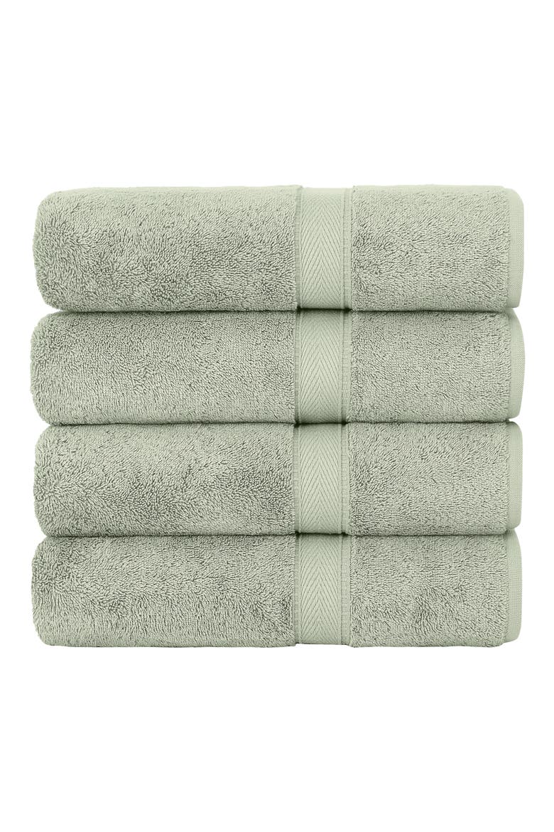 Sinemis Terry Bath Towels - Set of 4, Main, color, GREEN