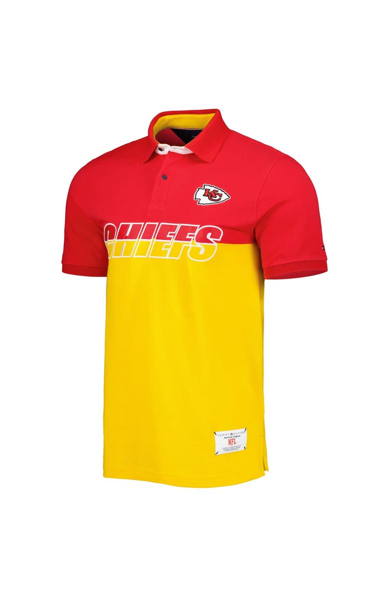 Tommy Hilfiger Men
s Tommy Hilfiger Yellow/Red Kansas City Chiefs Color Block Polo, Alternate, color, Yellow