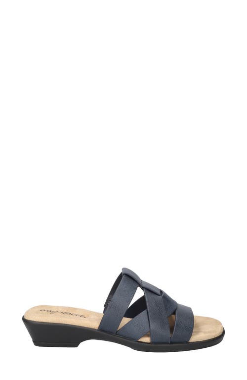 Easy Street Lakeport Slide Sandal In Navy