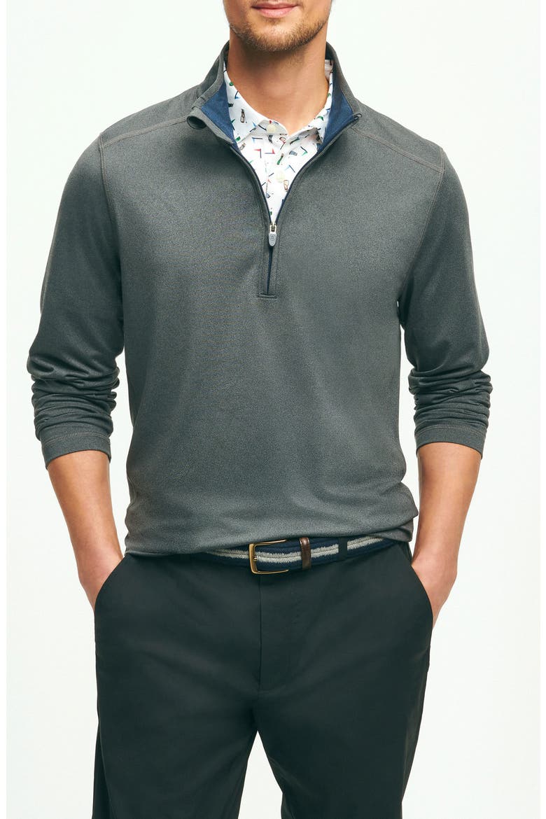Half Zip Golf Pullover, Main, color, CHARCOAL HEATHER