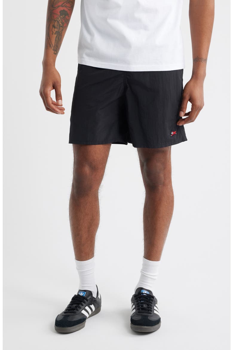 Running Dog Nylon Short, Main, color, BLACK