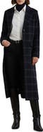 Lauren Ralph Lauren Windowpane Plaid Longline Wool Blend Reefer Coat