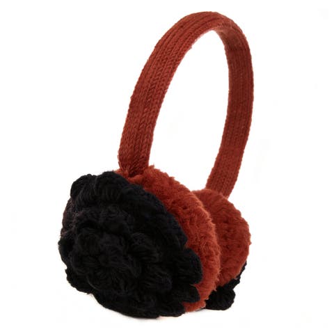 Hand Knit Camellia Earmuffs