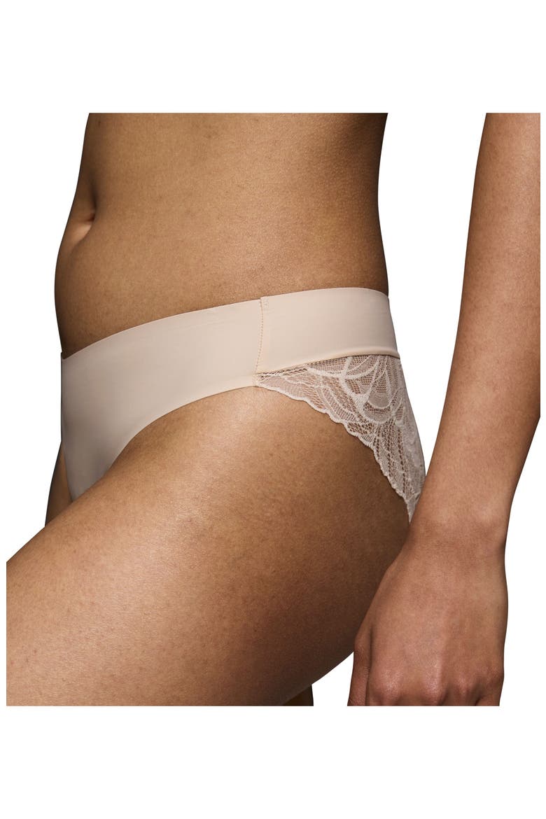 Body MakeUp Illusion Lace Bikini Panties, Alternate, color, Nude Beige