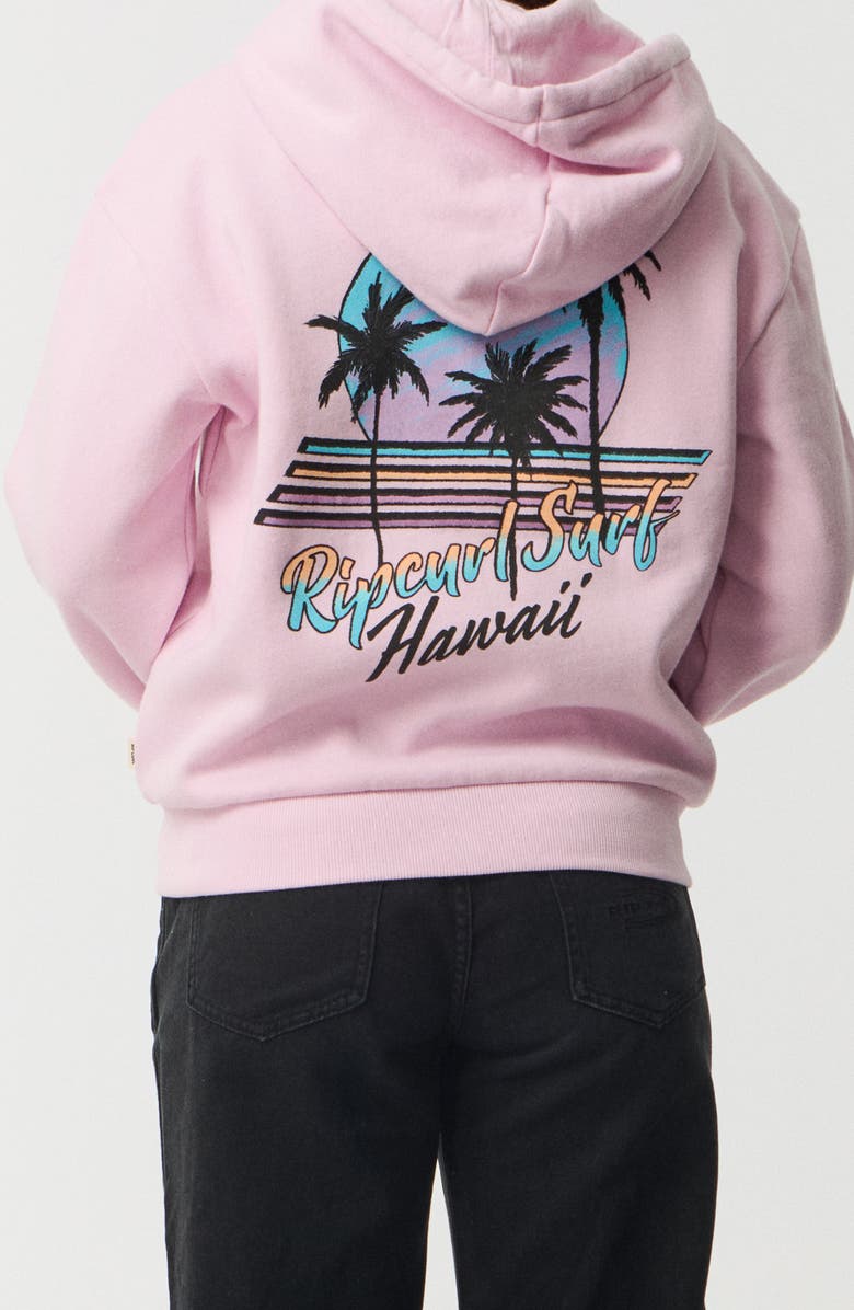 Rip Curl Surf Culture Graphic Zip Hoodie, Alternate, color, Lilac Hawaii