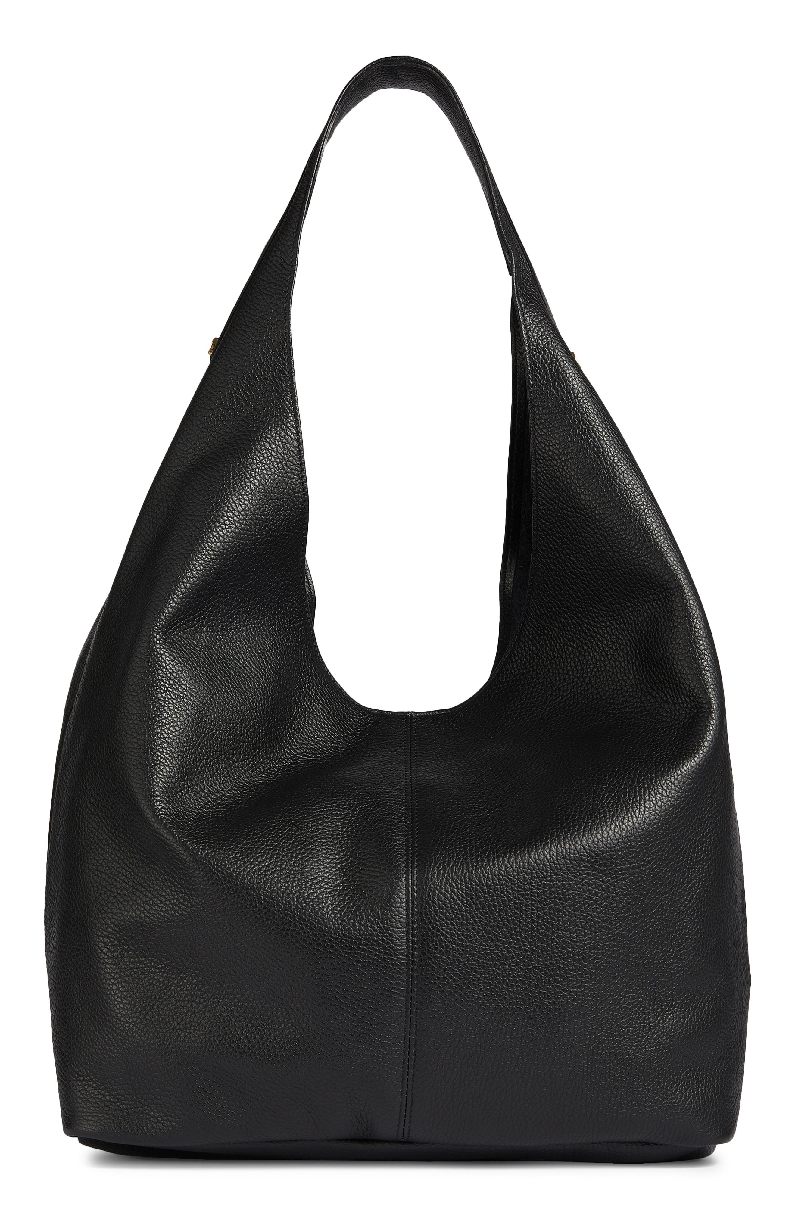 LK Bennett Soula Leather Shoulder Bag, Main, color, Black