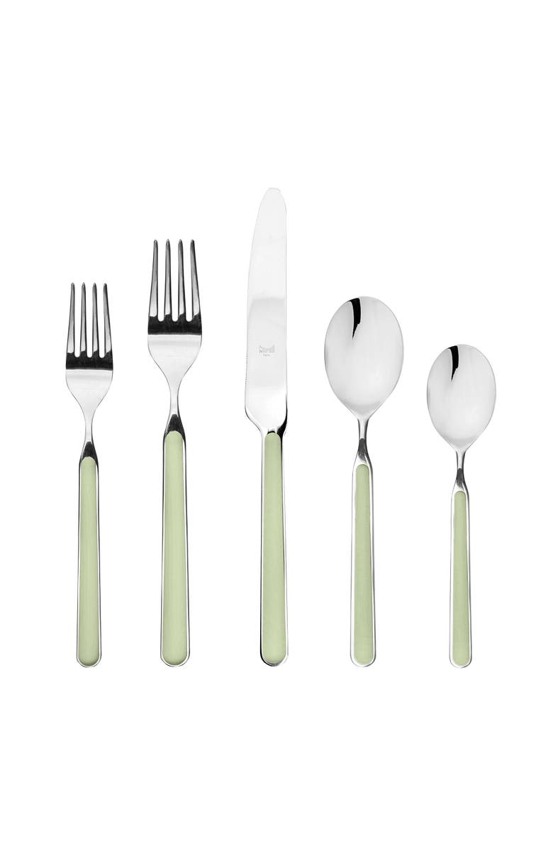 Mepra Fantasia Flatware Set - 5 Pieces, Main, color, Sage