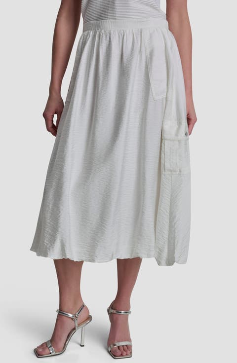 Bubble Cargo Pull On Midi Skirt