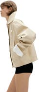 MANGO Waxed Short Trench Coat