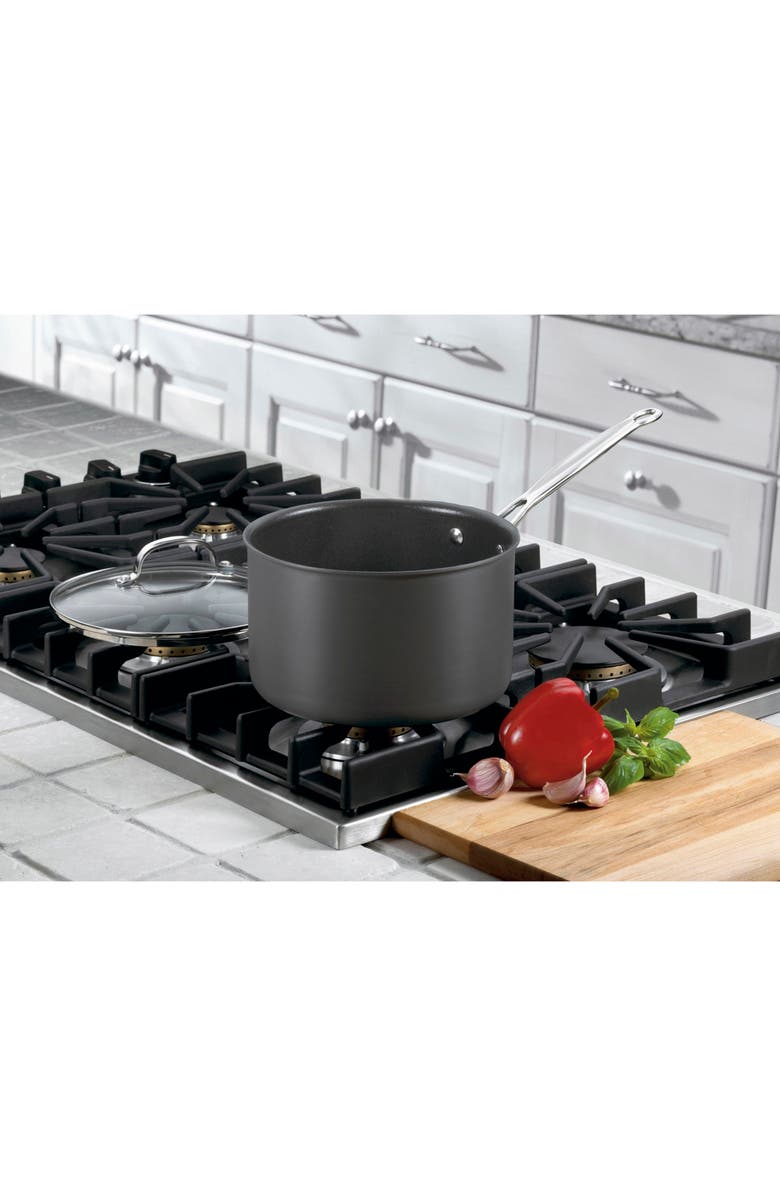 Cuisinart Chef's Classic 4-Quart Nonstick Hard Anodized Saucepan with Lid, Alternate, color, 