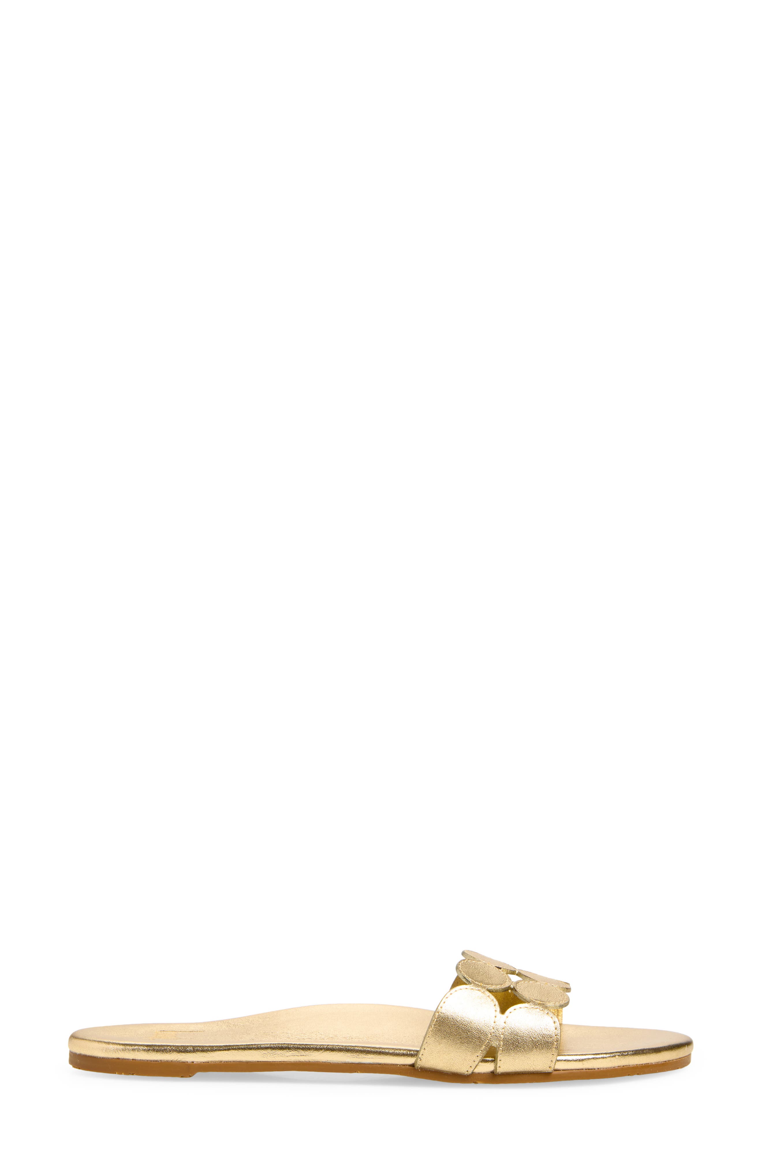 Whirlybird Slide Sandal, Alternate, color, GOLD