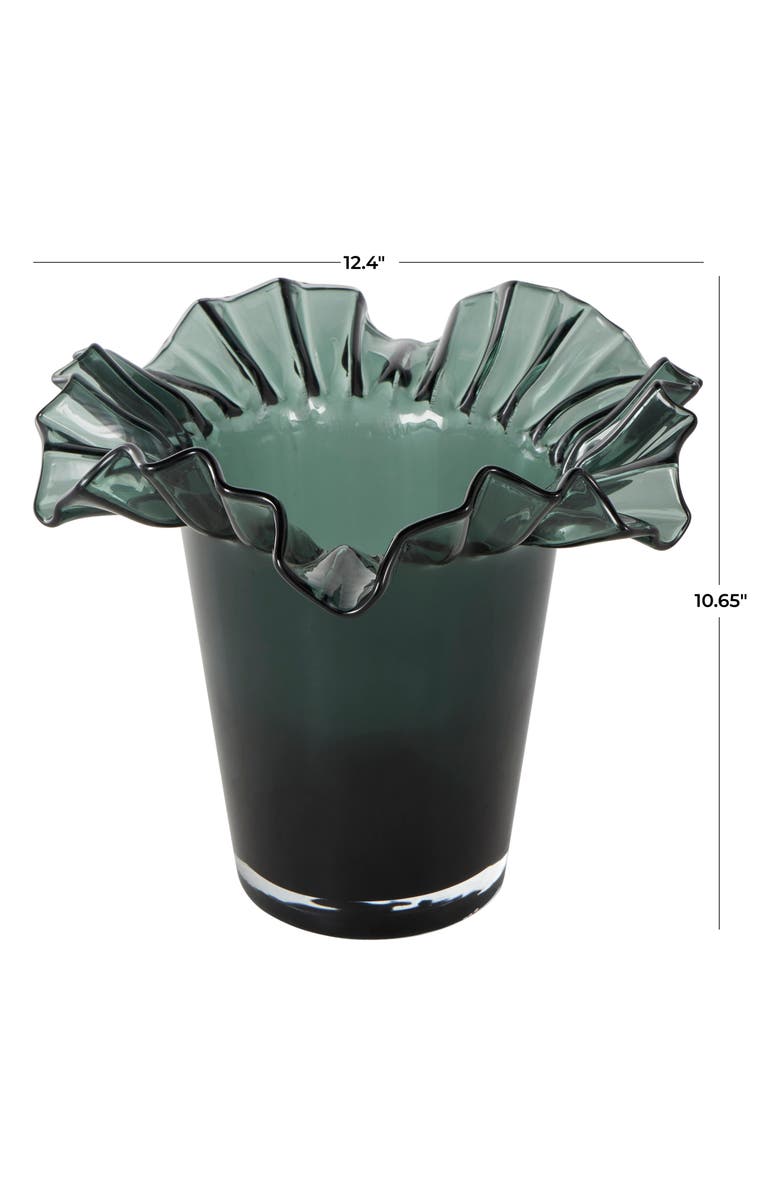 VIVIAN LUNE HOME Green Glass Vase, Alternate, color,