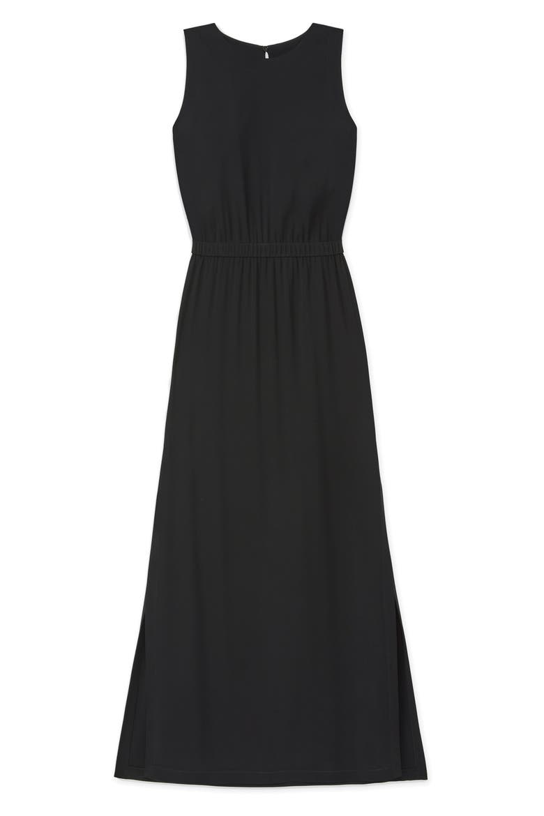 Elastic Waist Sleeveless Dress, Alternate, color, BLACK