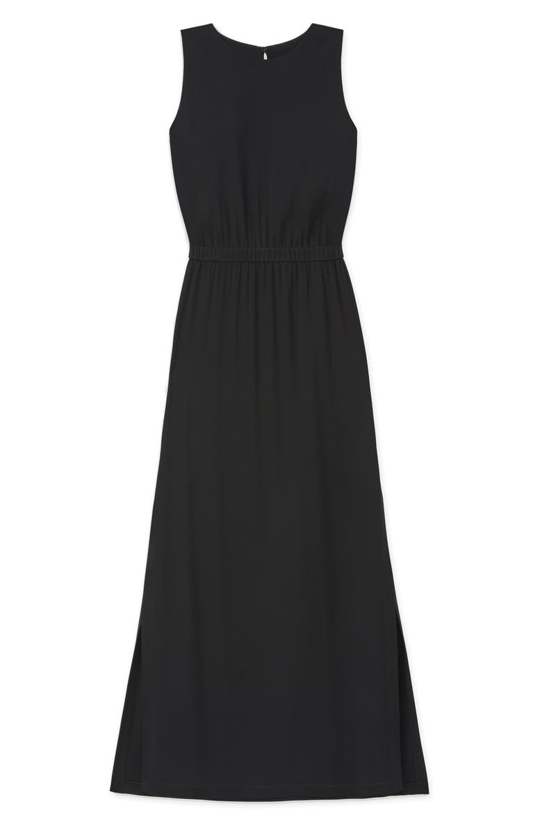 Lafayette 148 New York Elastic Waist Sleeveless Dress, Alternate, color, Black