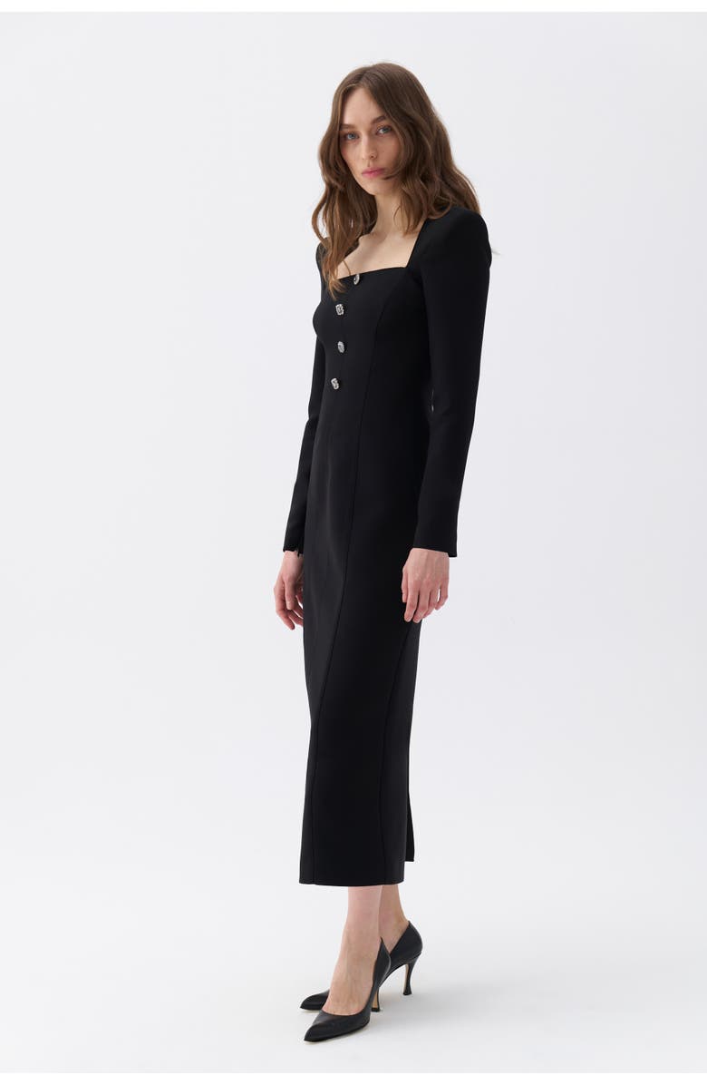 Nocturne Square Neck Midi Dress, Alternate, color,