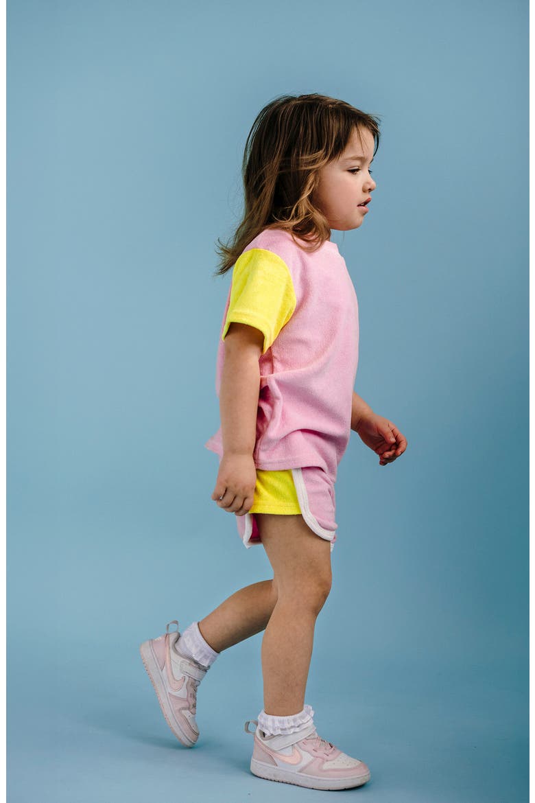 Kids' Sporty French Terry Shorts, Alternate, color, PINK